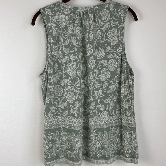Lucky Brand women’s green floral swing tank. Size Large - Picture 6 of 8